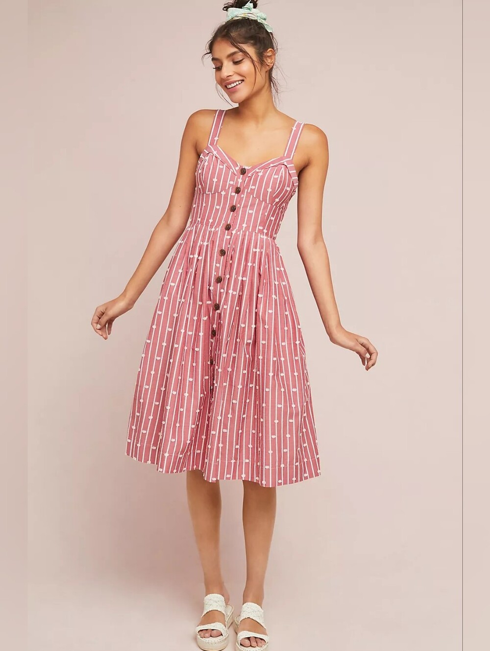 Anthropologie Polka Dot Hudson Dress Size 14